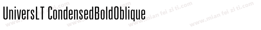 UniversLT CondensedBoldOblique 粗体字体转换
